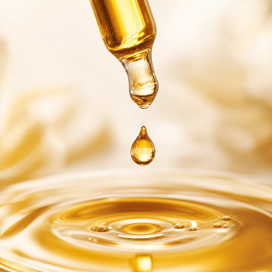 Textura del aceite de jojoba en macro